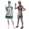 Halloween Zombie Nurse Costume Bloody Print Cosplay Outfit Women
