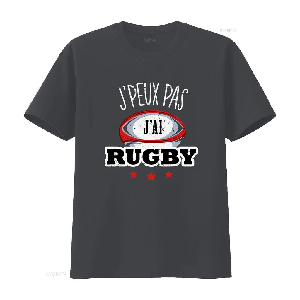 Rugby T Shirt For Unisex And Children Jpeux Pas Jai Rugby Design Sporty Humor Passionate Sports Fans Vintage Washed Breathable
