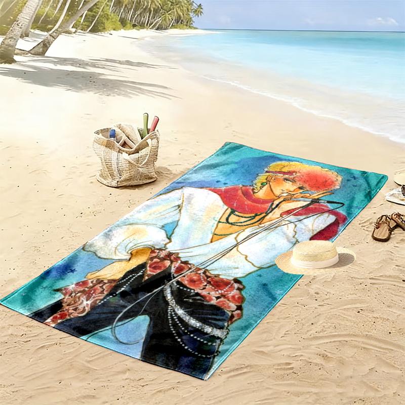 Kiss Licia Print Beach Towel Large Soft Quick Dry Towel For Beach Camping Swimming