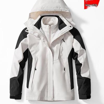Women's & Men's 3-in-1 Stretch Waterproof Fleece-Lined Mountaineering Suit for Autumn & Winter.