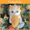 Adorable Cat Plush Keychain Cute Bunny Donut Shrimp Shark Hat Cat Plush Toy