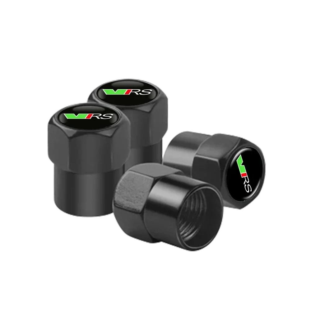 BYCP2 4pcs Car Tire Wheel Stem Air Valve Caps Covers For Skoda VRS Octavia A7 Fabia Rapid Yeti Kodiaq Superb Accessories