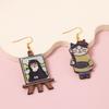 Full Hosting Eco-Friendly Acrylic Earrings, Personalized Halloween Pumpkin, Tombstone, Skull Earrings, Earrings.