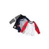 Children's Clothing Spring and Autumn Boys' round Neck Long Sleeves T-shirt Bottoming Shirt Kids Pure Color Tops Children's Two Bars Clothes