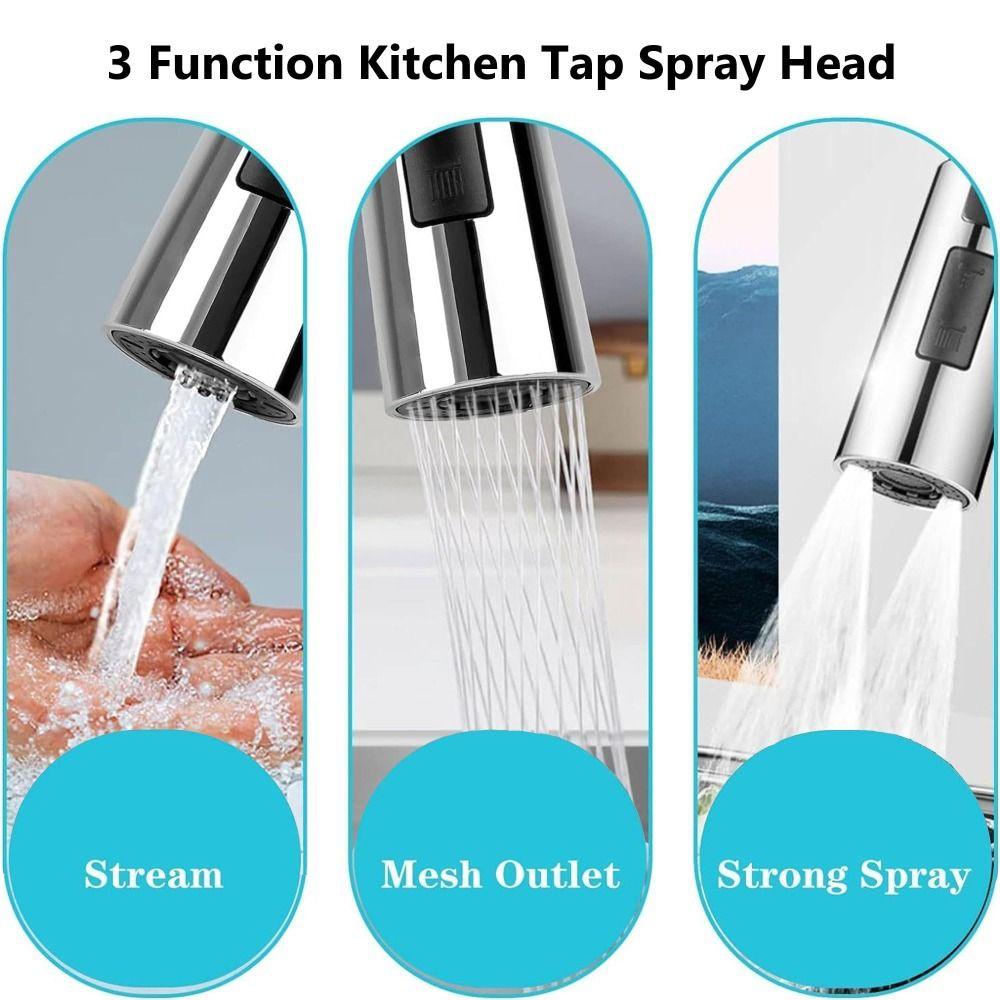 Leakproof Kitchen Faucet Head 3 Modes Tap Spout Filter High Quality Rotary Faucet Aerator