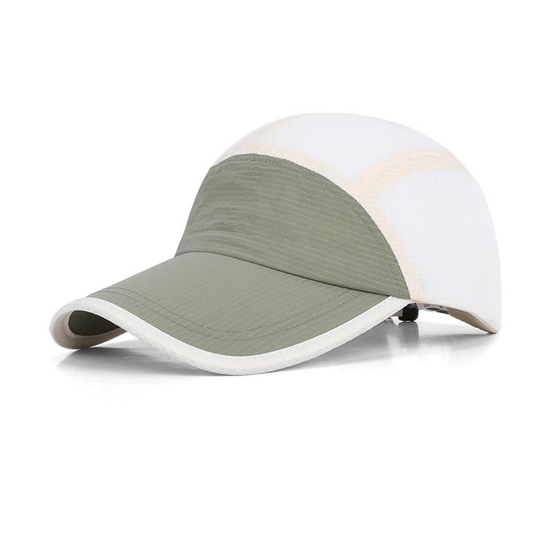 Summer Sun Hat Contrast Color Stitching Quick-Drying Waterproof Cap Men's Outdoor Running Sunscreen Baseball Cap