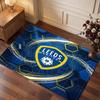 Tappeto in Velluto di Cristallo con Stampa del Leeds United Football, Comodo Assorbente d'Acqua Antiscivolo Tappeto per Pavimenti Interni
