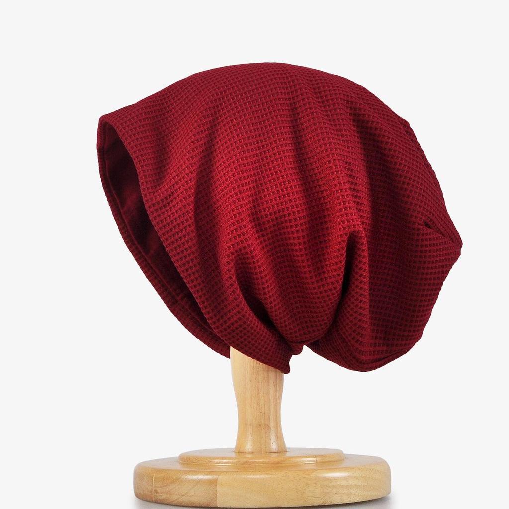 Damska japońska i koreańska czapka beanie z trójnożnym ptakiem: Lekka bawełniana czapka do spania typu wafel na wiosnę/lato