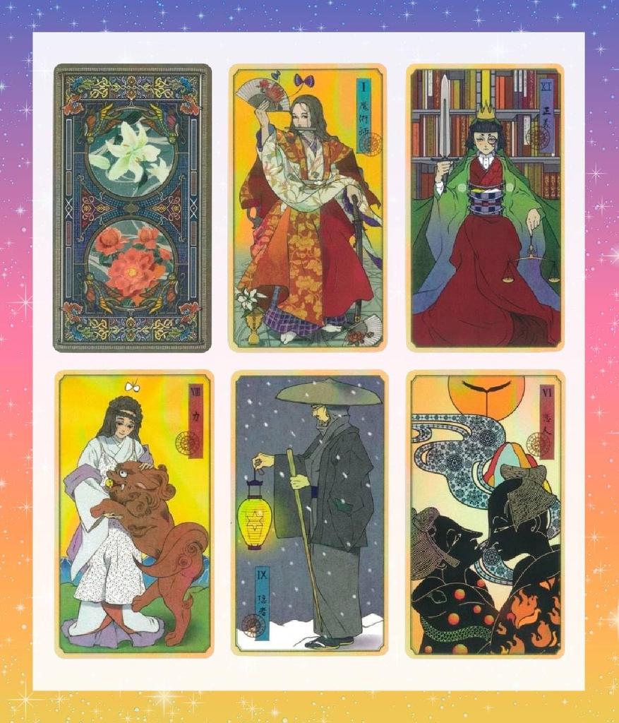 [Japonský] Tarot v japonském stylu, Věštění z tarotu, Orákulové karty, Tarotové karty, Edice Rider-Waite, Věštění [Autentické]