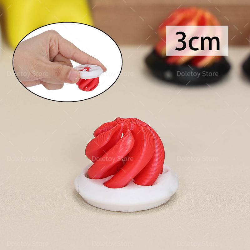 3D Printed Spiral Cone Toy Impossible Pyramid Gourd Christmas Hat Pass Through Sculpture Pyramid Toy Mini Vortex Thread Illusion