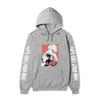 Jujutsu Kaisen Satoru Gojo Hoodie Unisex Fleece Sweatshirt Red Background Manga Portrait Kanji Sleeve Autumn Winter Pullover