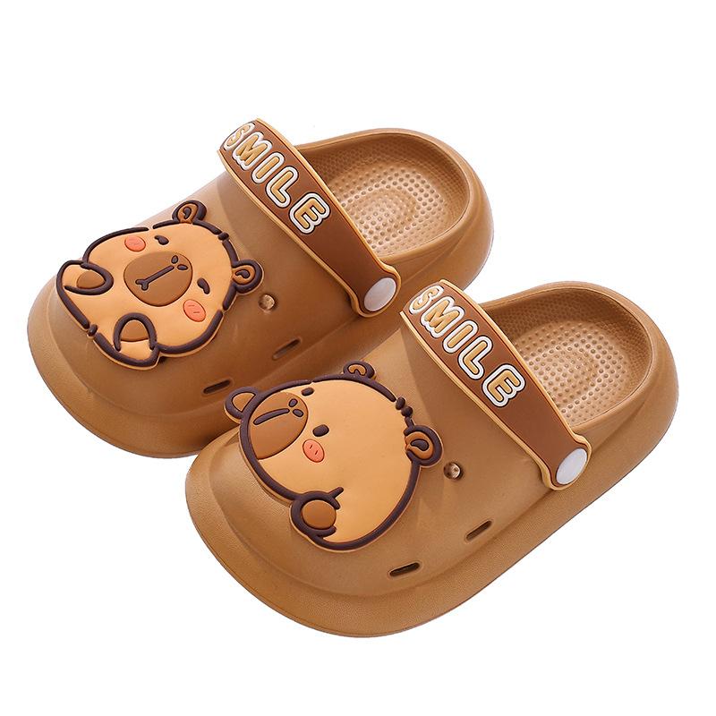 Kapibara Summer Children's Clogs Boys' Cushioned Non-Slip Breathable Closed-Toe Clogs for Kids