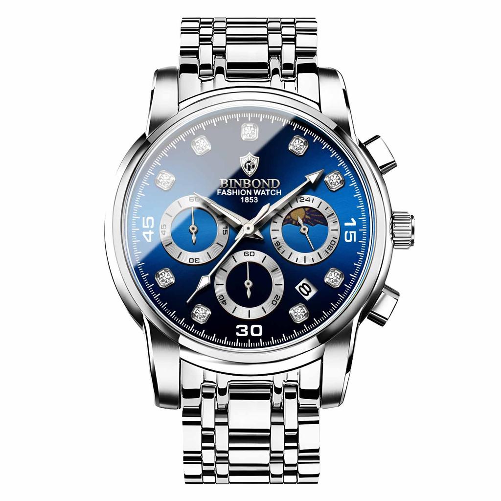 Men's Waterproof Luminous Running Alarm Clock Watch