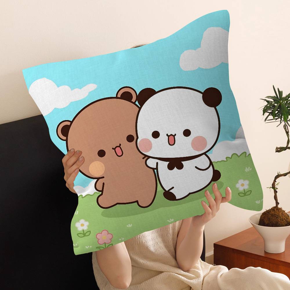 Bear Cartoon Kawaii DDudu BBubu Pillow Anime Pillow Sofa Bed Head Pillow Cover Cushion Cover 45x45 cm Fashion