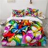 3D Butterfly Theme Home Bedding Set Luxury Wing Printed Quilt Cover Pillow Case 2/3 Pieces AU240 * 270 Extra Large Size Home Decoration