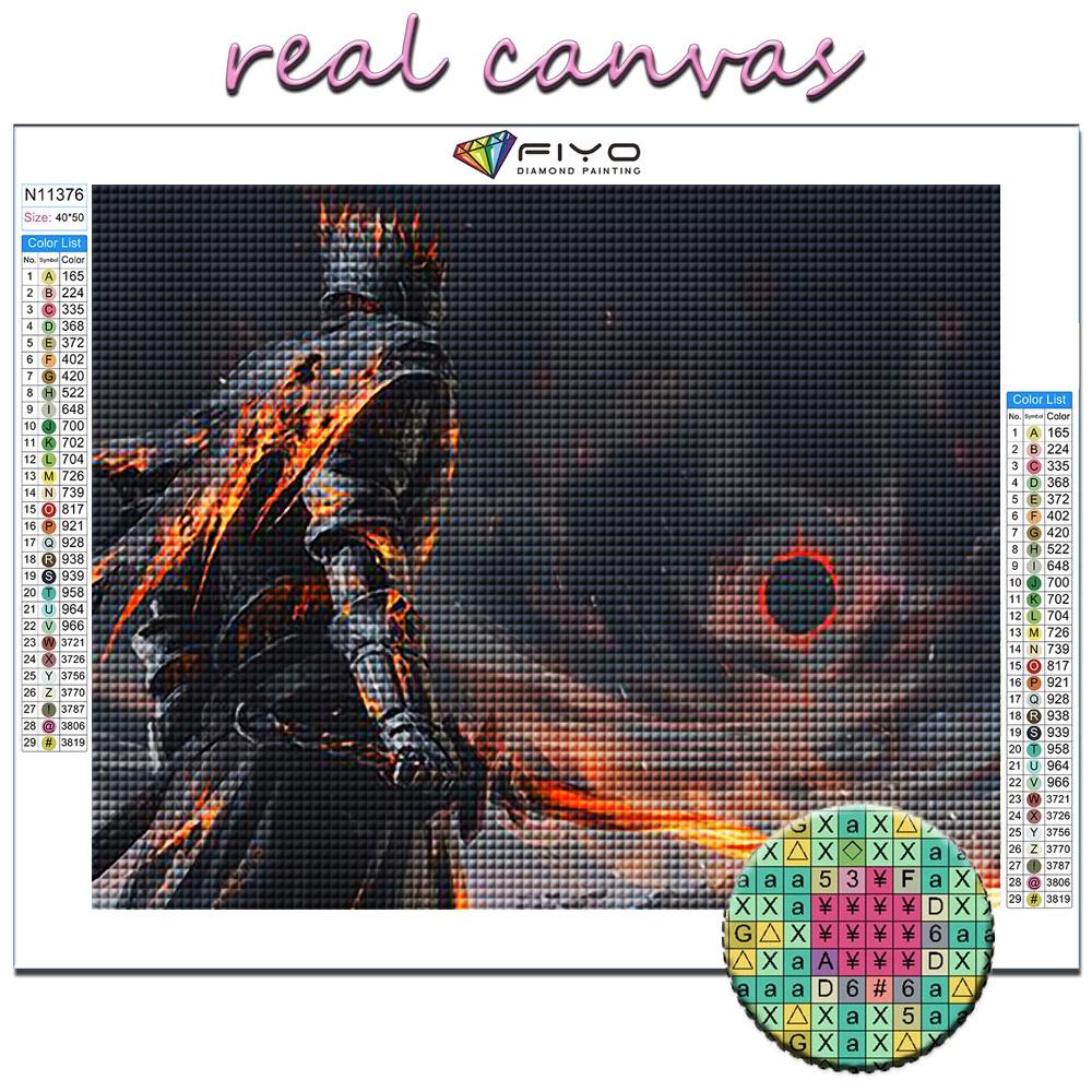 5D DIY Diamond Painting Game Dark Souls Cross Stitch Full Diamond Embroidery Mosaic