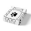 Dog Footprint Bone Pattern Bed Hat Four-piece Bedding Set Bedroom Dormitory Bedding Decoration