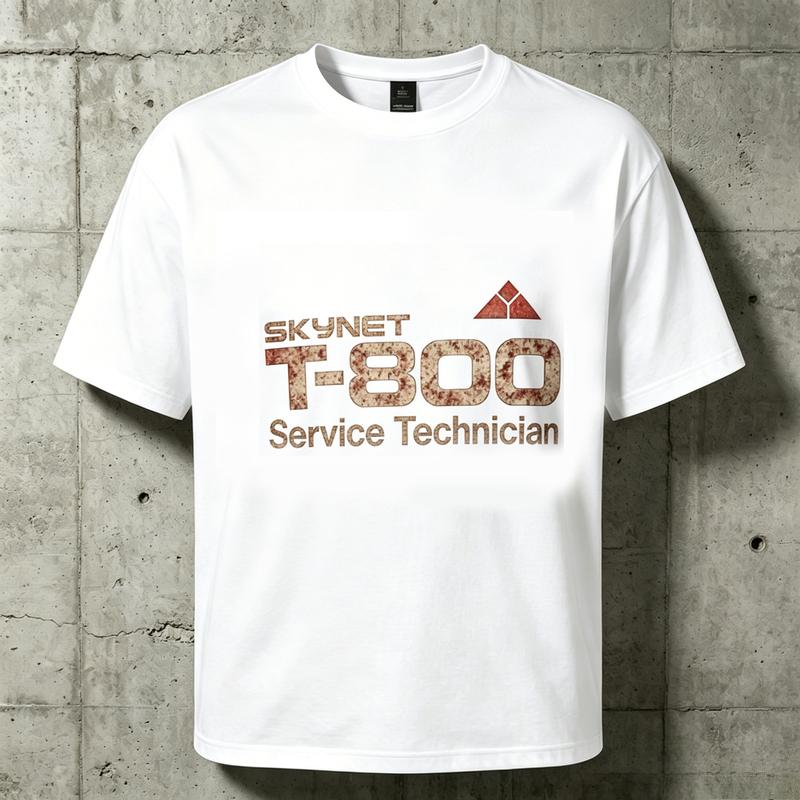 2026 patterned printed shortsleeved tee SKYNET Terminator T800 Service Technician T Shirt Cotton fashionable casual top