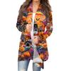 Women's Halloween Print Long Sleeve Front Cardigan Printed Top Lightweight Jacket