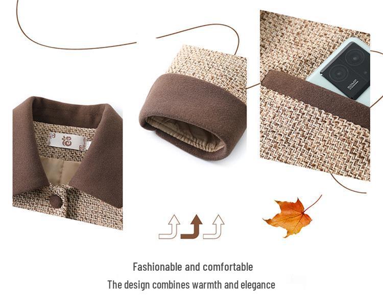2025 Spring Fashion Turn-Down Collar Jacket for Middle-Aged Women - Stylish Short Fragrant Style