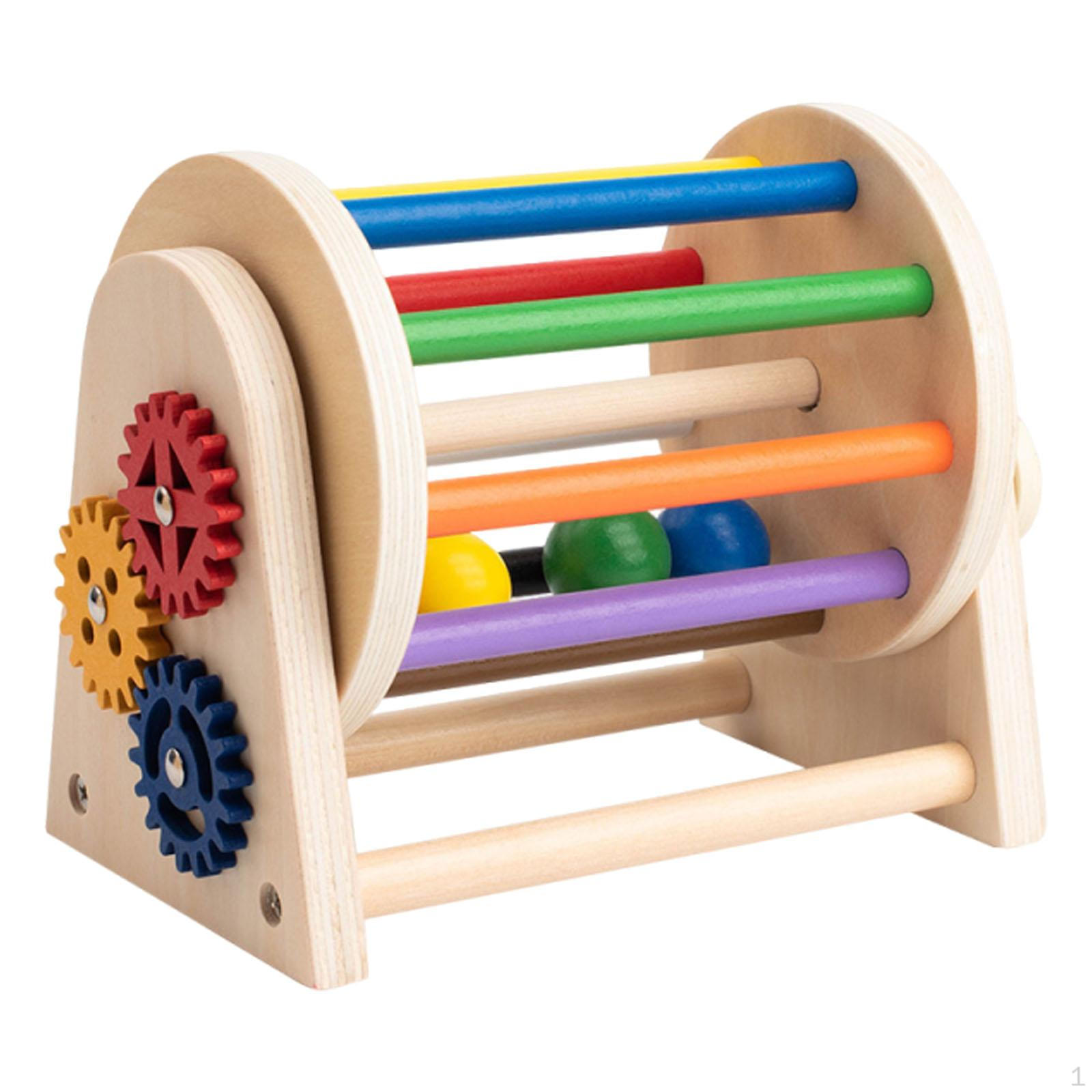 

Rolling Drum Toy Sensory Development Rainbow Ball Kit Toys for Ages 6-12 Month