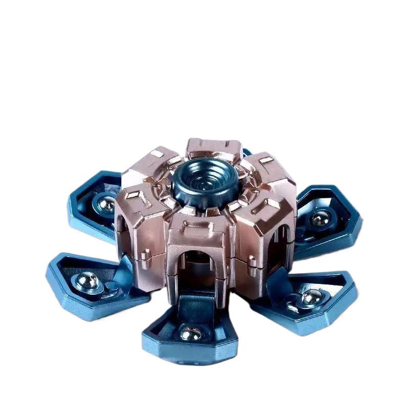 

Creative Transformable Finger Mecha Fidget Spinner Tech Aesthetic Mechanical Transformation Fidget Toy for Children Gift світло-синій колір