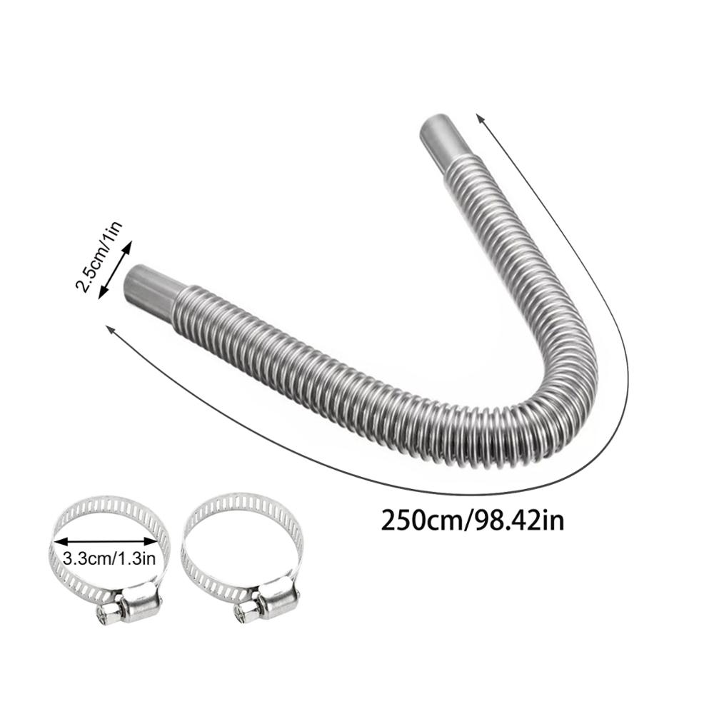 60/120/200/300cm Car Heater Accessories Stainless Steel Exhaust Pipe Parking Heater Fuel Tank Exhaust Pipe Car Heater LCD Switch