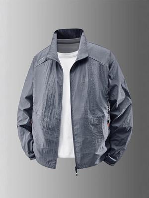 Men's Lightweight Summer Stand-up Collar Sun Protection Jacket