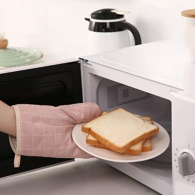 Dicke Hitzebeständige Ofenhandschuhe mit Topfhalter Rutschfeste Baumwoll-Topfhandschuhe für Mikrowelle, Backen, Grillen, Küchenhandschuhe