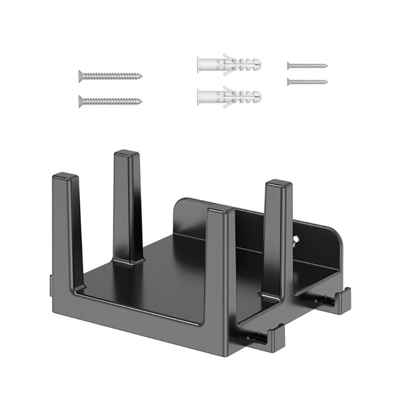 Universal Wall Mount Shelf For Routers Modems TVs Boxes Holds Devices Up To 45mm Thick With Cable Management Hooks
