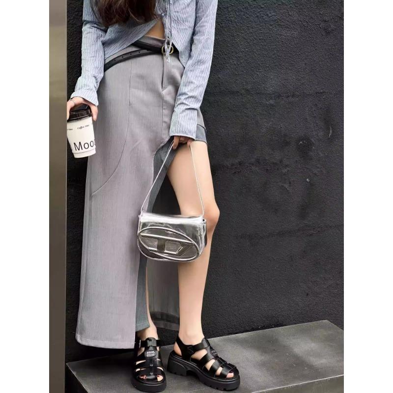 ~ Sieviešu vasaras jaunas retro pītas ikdienas dobas cūkkāju pludmales sandales ar biezu zoli