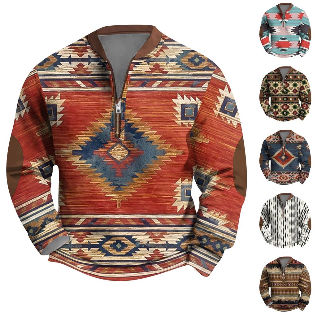 Lässiges Retro-Sweatshirt mit Farbverlauf für Herren