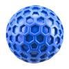 Interactive Squeaky Dog Toy: Honeycomb Shape Soft Rubber Ball for Teeth Cleaning