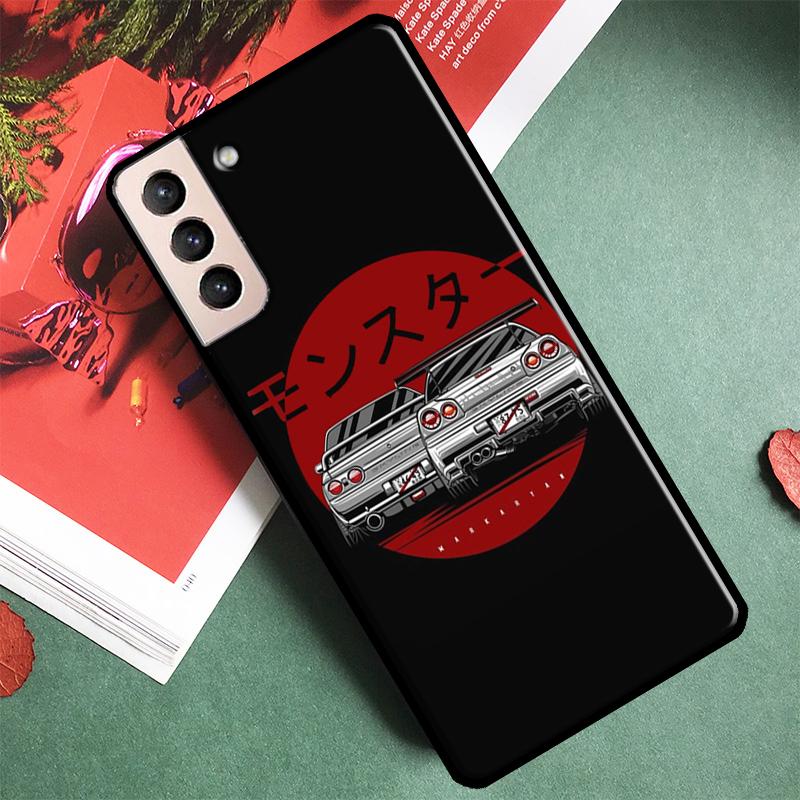 Japan JDM Car Phone Case For Samsung Galaxy S24 Ultra S9 S10 S20 S21 S22 S23 S25 Plus S24 FE Back Cover