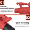 Red/Black 20000RPM 388VF Electric Cordless Blower Air Snow Blower Dust Collector Blowing Sweeper Garden Tools For 18V Battery 3800W