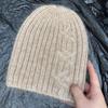 Mohair wool fleece knitted hat women's new autumn and winter fashion show face small versatile big head circumference cold hat