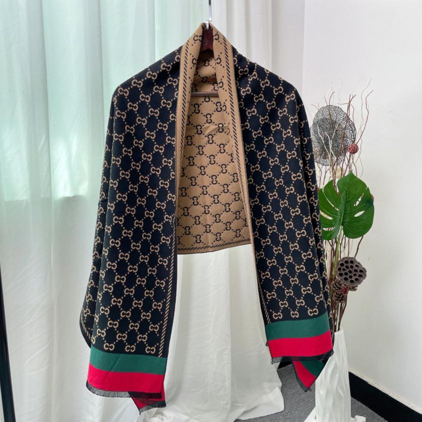 Autumn and Winter Imitation Cashmere Scarf, Women's Air-conditioned Room Long Outer Shawl, Double-sided Warm Scarf
