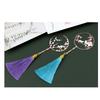 1 Pcs Vintage Chinese Style Fan Shape Flower Cat Tassels Metal Bookmarks Book Marker Page Holder Gift Stationery