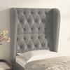 VidaXL Headboard with Ears Light Grey 83x23x118-128 Cm Velvet3118322