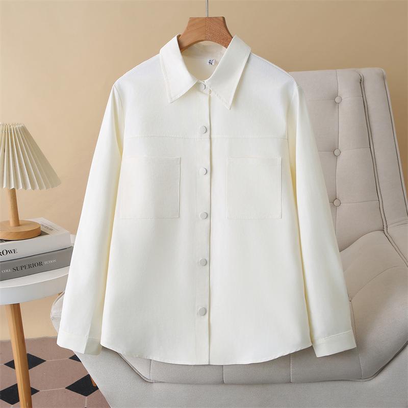 2026 Spring Plus-Size Women s Cotton Long Sleeve Lapel Cardigan XL