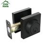 Heavy Duty Design Deadbolt Single Cylinder Deadbolt Lock Zinc Alloy Matte Black Square On-Hand Dead Bolt Lock with Key