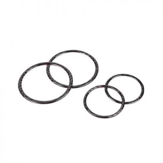 Carbon Fiber Door Speaker Audio Ring Cover Trim For BMW 3 Series E46 1998-2005