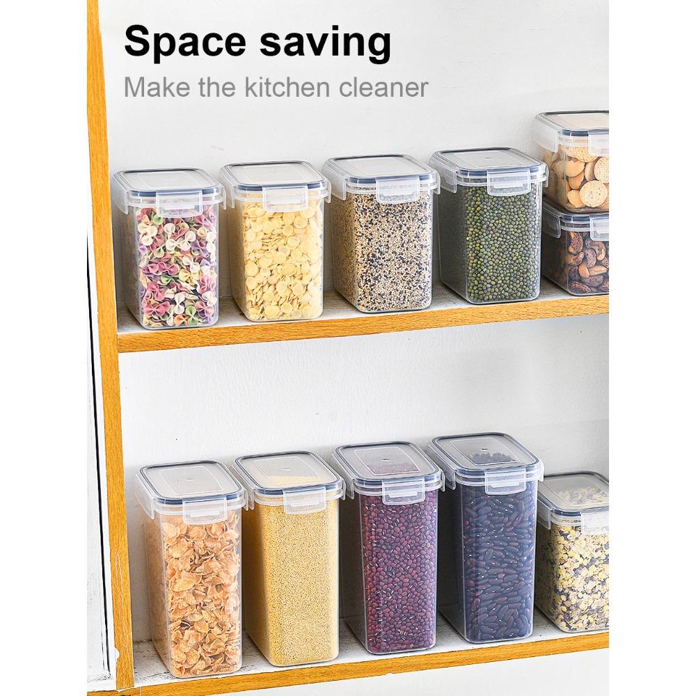 Contenitori Ermetici per Alimenti da 10 Pezzi Senza BPA con Coperchi - Organizer Multi-Formato per Dispensa per Alimenti Secchi/Snack/Frutta
