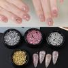 Four Color 1Box Mini Heart-Shaped Nail Jewelry Flatback Nail Charms Nail Art Accessory Gold Silver Manicure Bead