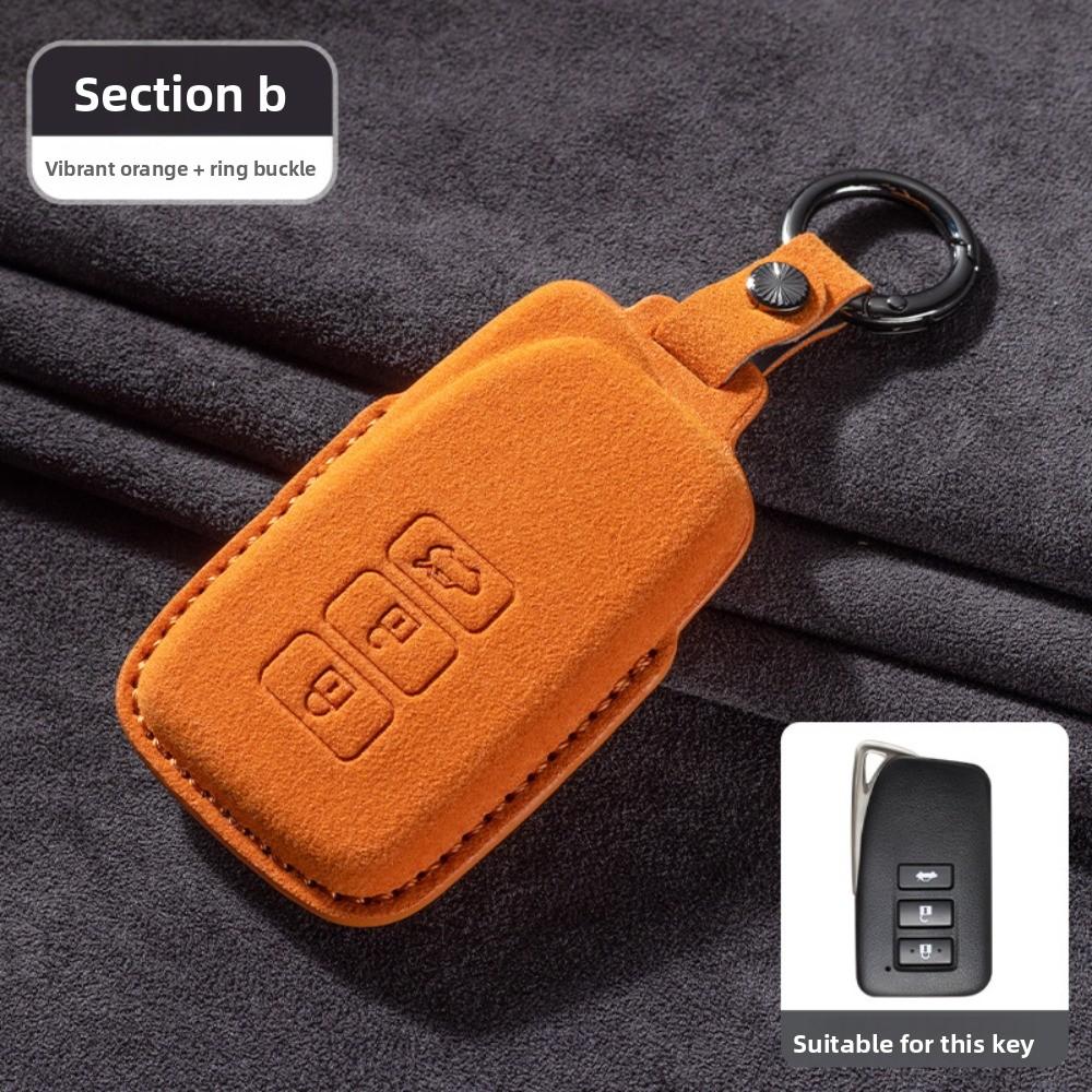 Premium Suede Key Cover for Lexus ES300H NX260 UX LS500 Car Keys Durable and Stylish