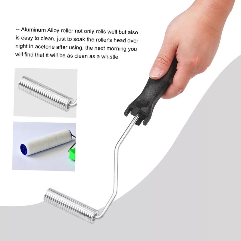 Fiberglass Roller Aluminum Alloy Ergonomic ABS Handle High Strength Laminating Bubble Roller Fiberglass Paddle Roller