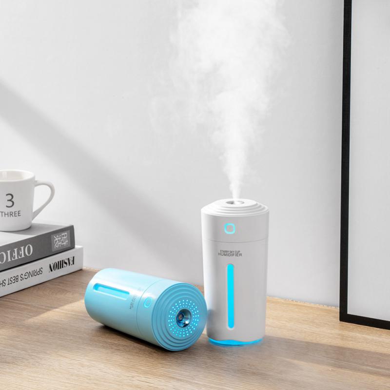 280ML Car Air Humidifier Multifunctional Colorful Atmosphere Light Sprayer Wireless Portable Home Office Air Humidifier 800mah