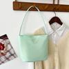Water Bucket Bag For Women With Embroidery Nylon Casual Small Crossbody Purse For Daily Use
