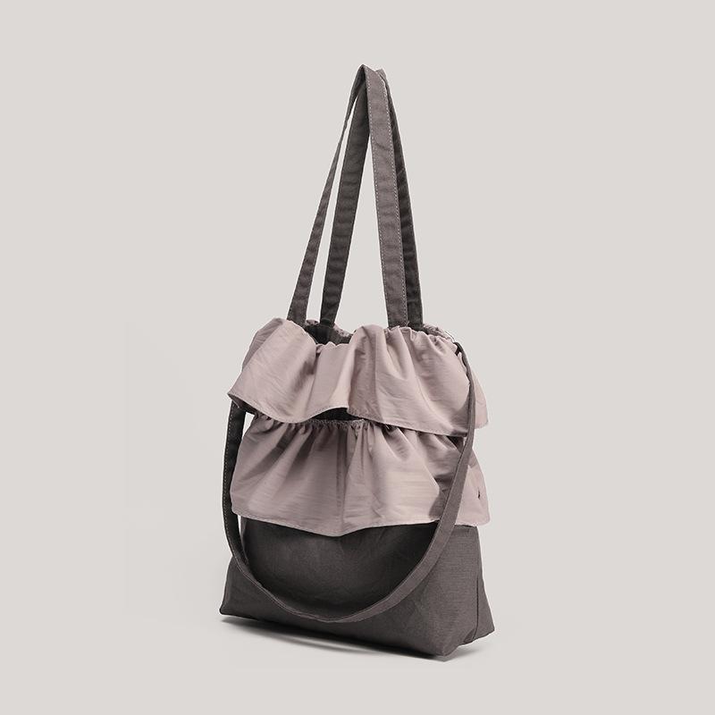 Single-shoulder Crossbody Bag Ruffled Flower Bud Bag Cute Style Large-capacity Bag