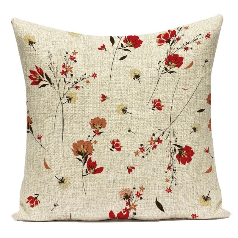 Vintage Floral Bee Decorative Cushion Covers Nordic Home Decor Sofa Chair Living Room Cushions Custom Throw Pillow Covers